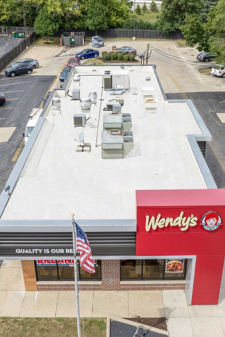 Flat-Roof-Image3Rev Wendy's restaurant commercial roofing project