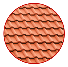 Tile roof cross section